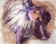 Edgar Degas Dancer Adjusting her Slippers oil painting picture wholesale